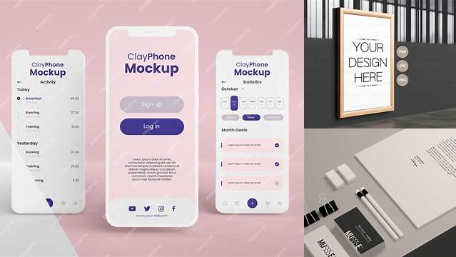 5047+ Ui Mockup Psd Smart Object PSD Template