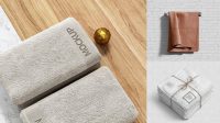 5048+ Towels 3 Pack PSD Mockup High-Quality Design Free PSD