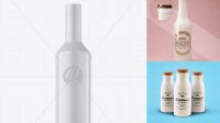 505+ 500ml Glossy Ceramic Bottle PSD Mockup Custom Design Freebie PSD