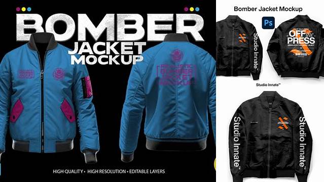 505+ Mockup Jacket Bomber Best for Showcase