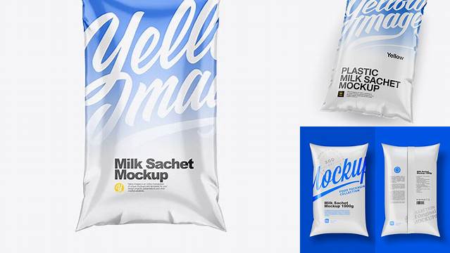 5050+ Milk Sachet Mockup Best for Showcase