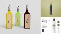 5051+ Glossy Oil Bottle PSD Mockup Creative Design PSD Free Download