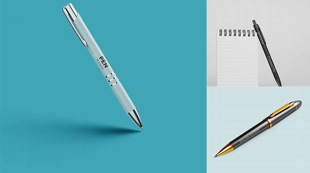 5055+ Click Pen PSD Mockup Side View Elegant and Stylish Mockup