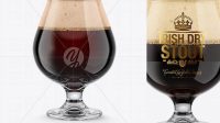 5056+ Snifter Glass With Stout Beer PSD Mockup Download Free