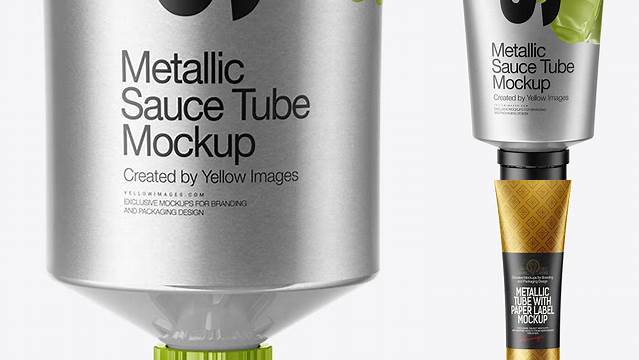 5059+ Matte Metallic Sauce Tube PSD Mockup Creative PSD Resources