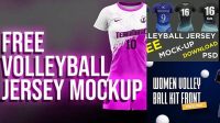 5059+ Volleyball Jersey Mockup Free Professional Quality PSD Freebie