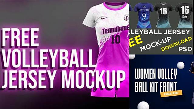 5059+ Volleyball Jersey Mockup Free Professional Quality PSD Freebie