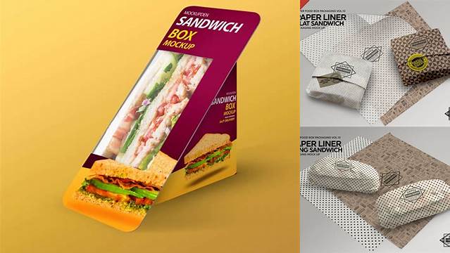 5060+ Sandwich Paper Mockup Free Customizable PSD Templates