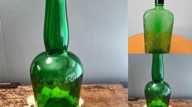 5065+ Green Glass Whiskey Bottle With Handle & Wax Top PSD Mockup PSD for Creative Projects