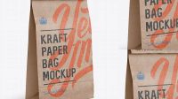 5065+ Kraft Paper Food/Snack Bag PSD Mockup Halfside View Versatile Photoshop File