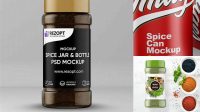 5065+ Two Matte Spice Cans PSD Mockup Photoshop Resource Free