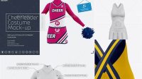 5069+ Cheerleader Top PSD Mockup Back View Download Customizable PSD