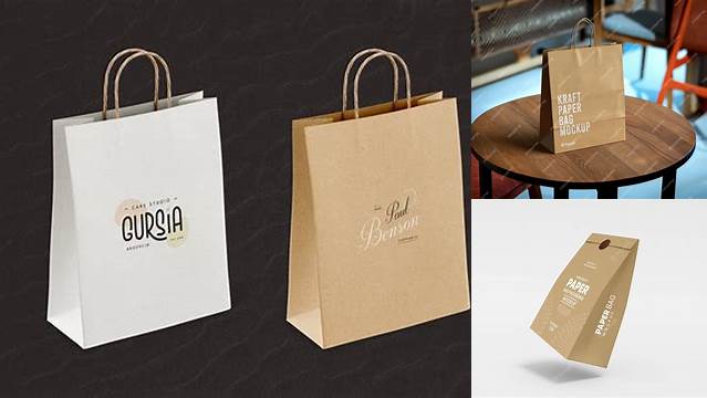 5075+ Kraft Paper Bag PSD Mockup High-Quality Digital Mockup Resource