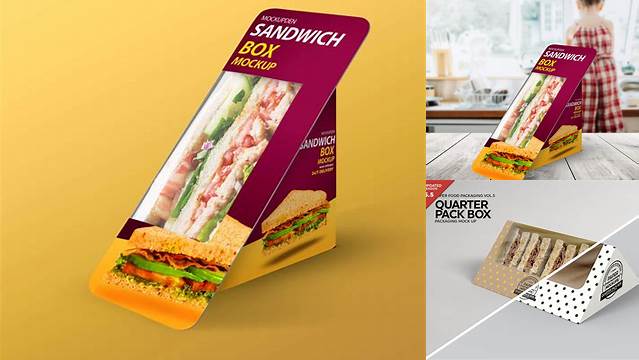 5077+ Sandwich Pack PSD Mockup Front Smart Layer Mockup Free