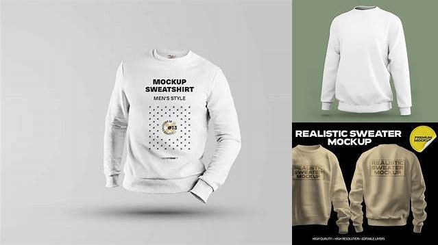 5079+ Men’s Melange Sweatshirt PSD Mockup Download Free Editable PSD Template