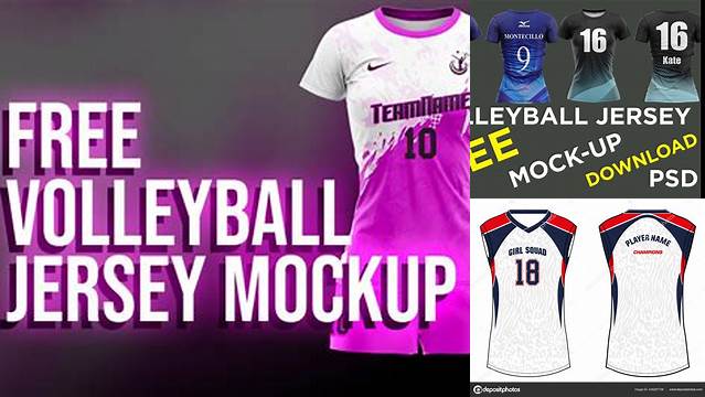 508+ Volleyball Jersey Mockup Creative Design Mockup