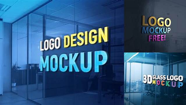 5081+ 3d Glass Window Logo Mockup Digital Download