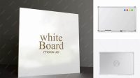 5082+ Glossy Whiteboard PSD Mockup Best for Showcase