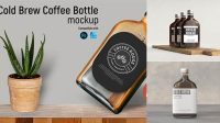 5083+ Cold Brew Coffee Bottle PSD Mockup Free Photoshop Mockup Design