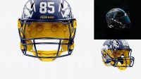 5083+ Matte American Football Helmet PSD Mockup Front View Premium Design Freebie