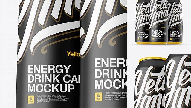 5084+ Three 500ml Aluminium Cans With Glossy Finish PSD Mockup Hero Shot Smart Object PSD Free Resource