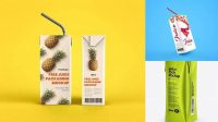 509+ 250ml Juice Carton Package Mock-up Download Professional PSD