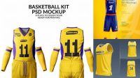 5091+ Basketball Kit PSD Mockup Front View Digital Download