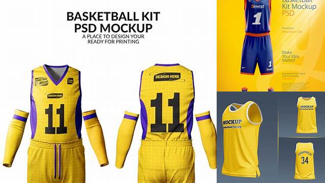 5091+ Basketball Kit PSD Mockup Front View Digital Download