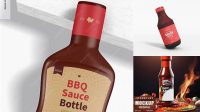 5092+ Smoky Barbecue Sauce Bottle PSD Mockup Free PSD for Creatives