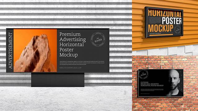 5095+ Horizontal Poster Mockup Free Smart Editable Design Mockup