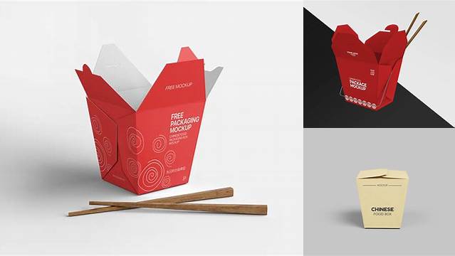 5097+ Chinese Takeout Box Mockup Customizable Design Files