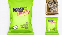 5098+ Matte Metallic Snack Package PSD Mockup Download Now High-Quality PSD Template