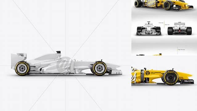 5101+ McLaren Formula 1 PSD Mockup Right Half Side View Smart Layer Mockup Free