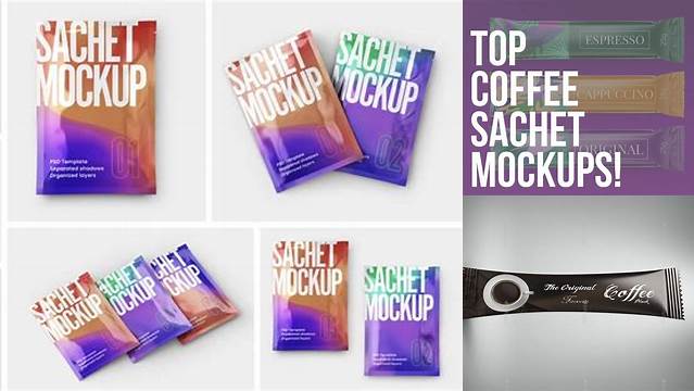 5103+ Coffee Sachet Mockup Photoshop Resource Free