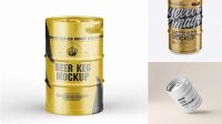 5106+ 50L Glossy Beer Keg PSD Mockup Free Premium Photoshop Template Download