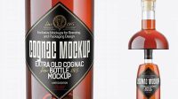 5106+ Clear Glass Cognac Bottle PSD Mockup Editable Photoshop File