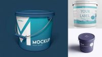 5110+ Folding Bucket With Cover PSD Mockup Front View Unique High-Resolution PSD