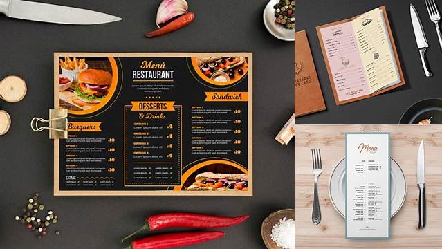 5111+ Menu Mock Up Editable PSD File