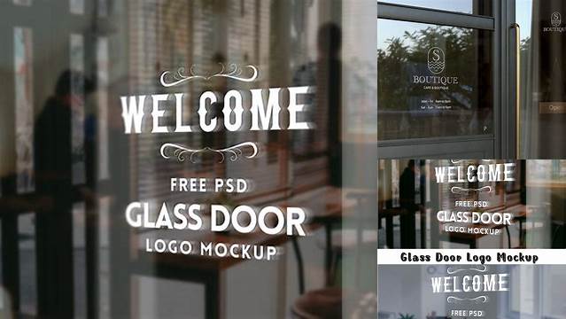 5114+ Glass Door Logo Mockup Psd Free Download Free Graphic Mockup PSD