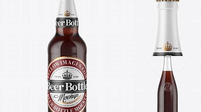 5115+ 500ml Clear Glass Brown Ale PSD Mockup Elegant and Versatile PSD Resource