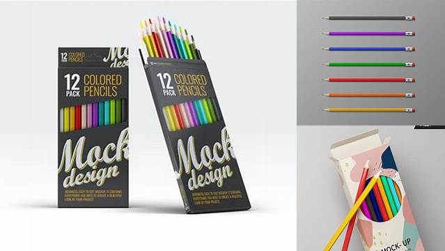 5115+ Pencils Mockup Custom PSD Mockup Template