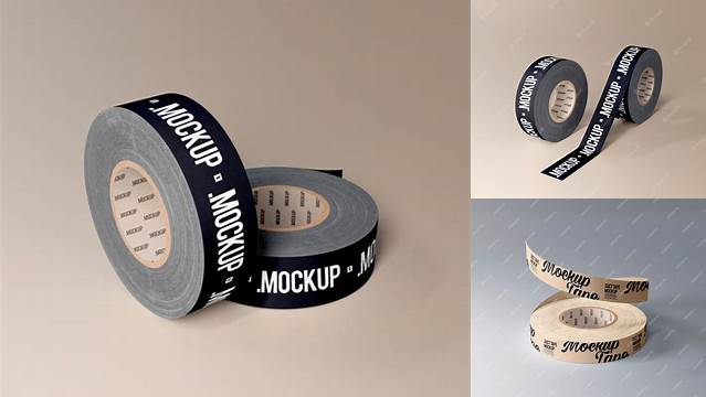 512+ Two Metallic Duct Tape Rolls PSD Mockup Creative PSD Resources