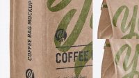 5120+ Kraft Paper Coffee Bag with a Tin-Tie PSD Mockup Halfside View Advanced Editable PSD