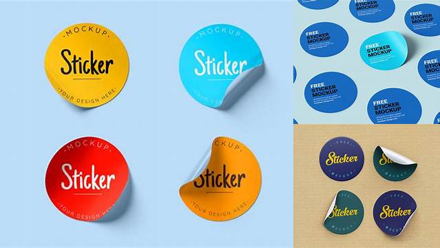 5124+ Circle Sticker Mockup Free PSD