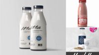 5134+ Square Milk Bottle PSD Mockup Fully Editable PSD Template