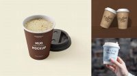 5136+ Matte Coffee Cup PSD Mockup Front View High-Quality Digital Mockup Resource