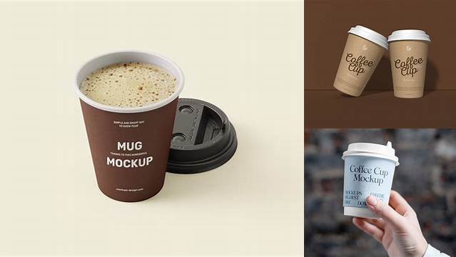 5136+ Matte Coffee Cup PSD Mockup Front View High-Quality Digital Mockup Resource