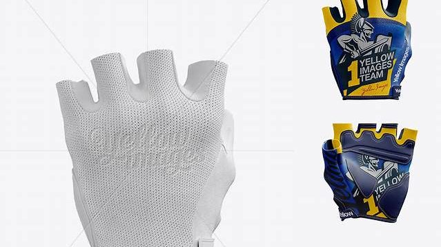 5138+ Cycling Glove PSD Mockup Front View and Backside View Digital Download PSD for Free