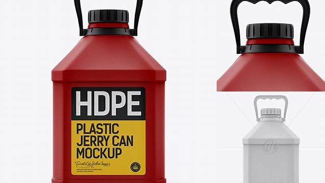 5141+ Matte Jerrycan PSD Mockup Front View Photoshop Freebie