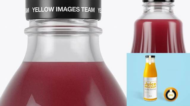 5142+ Clear Glass Berry Juice Bottle PSD Mockup Elegant Free Graphic Resource